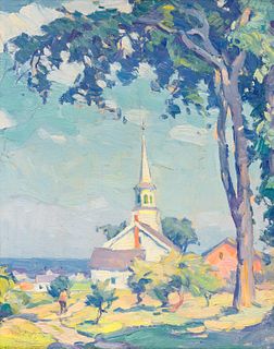 MABEL MAY WOODWARD, (American, 1877-1945), Seaside Church