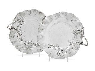 A Pair of Austrian Silver Sweetmeat Dishes