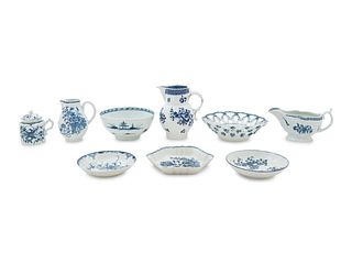 Nine Worcester Porcelain Articles