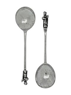 Two George II Silver Apostle Spoons