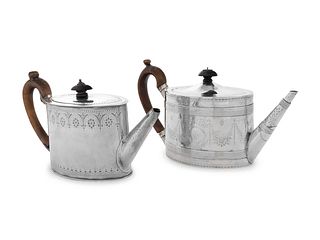 Two George III Silver Teapots