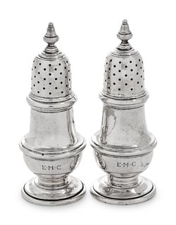A Pair of Tiffany & Co. English Silver Casters