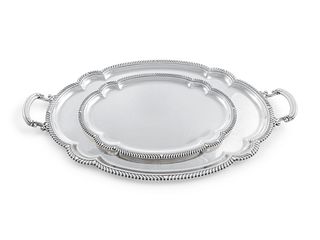 Two American Silver Trays
