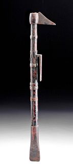 19th C. Japanese Lacquered Wood and Steel Kama