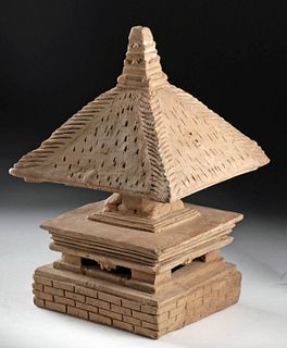 14th C. Majapahit Terracotta Model of a Chorten / Stupa