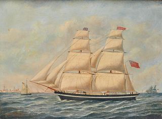 JOHN FREDERICK LOOS, (Belgian, ca.1861-1895), Pair of Ship Portraits