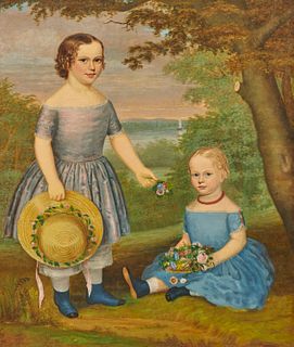 ENGLISH SCHOOL, (19th century), Portrait of Two Sisters