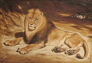 MARCUS WATERMAN, (American, 1834-1914), The Lion and the Mouse