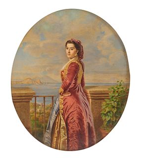 FLORIANO PIETROCOLA, (Italian, 1809-1899), Portrait of a Neapolitan Woman