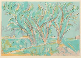 Andrew Dasburg, Trees in Ranchitos II, 1975