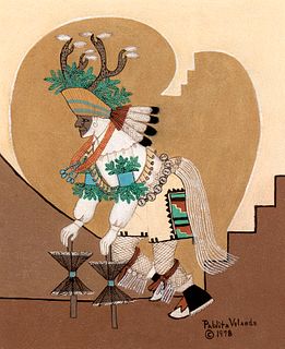 Pablita Velarde [Tse Tsan], Deer Dancer, 1978