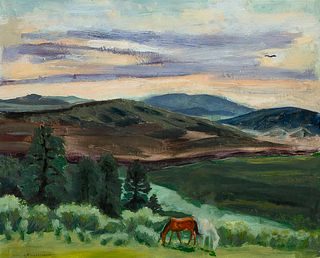 Helen Greene Blumenschein, Ranchos de Taos, 1959