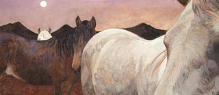 Susan Hertel, Horses By Lone Butte, 1992