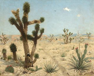 Frederick Dellenbaugh, Indian Behind Cactus, 1885