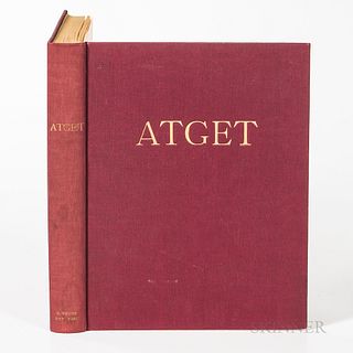 Atget, Eugene (1857-1927) Atget Photographe de Paris. New York: E. Weyhe, [1930]. First edition, quarto, in publisher's maroon boards w