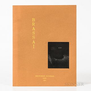 Brassai (1899-1984) Brassai. [Exhibition Catalog]. Signed. Paris: Bibliotheque Nationale, 1963. Quarto, in orange paper wrapper with at