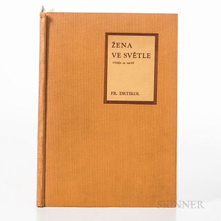 Drtikol, Frantisek (1883-1961) Zena ve Svetle [Woman in Light]. Prague: E. Beaufort, [1930]. Quarto, first edition in publisher's orang