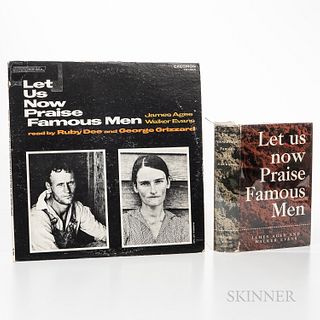 Evans, Walker (1903-1975) Let Us Now Praise Famous Men. Two Works. First edition book, Boston, Houghton Mifflin Company, 1941, in publi
