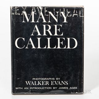 Evans, Walker (1903-1975) Many Are Called. Boston: Houghton Mifflin Company, 1966. Octavo, stated first printing in publisher's black c