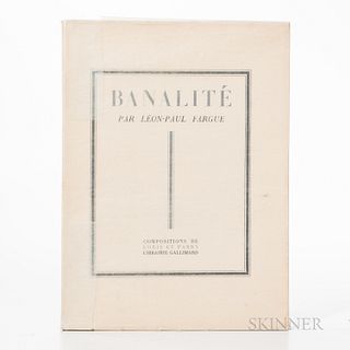 Parry, Roger (1905-1977) and Leon-Paul Fargue (1876-1947) Banalite Illustre de Reogrammes et Recherches d'Objects de Loris et Parry. Pa