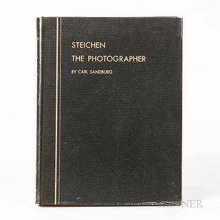 Steichen, Edward (1879-1973) and Carl Sandburg (1878-1967) Steichen The Photographer. New York: Harcourt, Brace and Company, 1929. Firs
