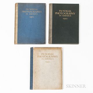 Pictorial Photography in America. Three Volumes. New York: Pictorial Photographers of America, 1920-1922. Three quarto volumes, 1920, 1