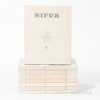 Bifur. [Revue]. Issues 1-8. Paris: Editions du Carrefour, 1929-1931. Eight issues numbered issues, the complete collection, in printed