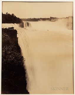 Large Format Albumen Photograph of Niagara Falls, J. Zybach, Niagara Falls, Ontario, late 19th century, embossed signature "J. ZYBACH N