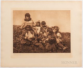 Nine Edward Sheriff Curtis Photogravures, c. 1914 to 1928. From Curtis' seminal work The North American Indian, including four large fo