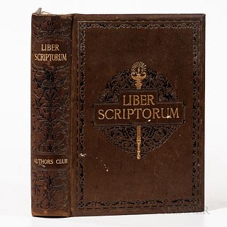 Clemens, Samuel L., Theodore Roosevelt, et al. Liber Scriptorum. The First Book of the Authors Club. New York: [De Vinne Press for] The