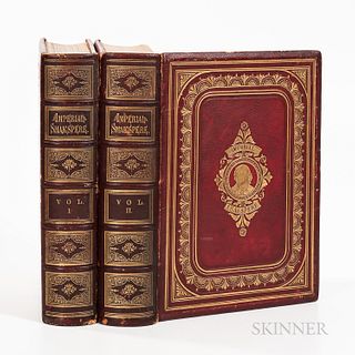 Shakespeare, William (1564-1616) The Works of Shakespeare Imperial Edition. London: Virtue & Co., [c. 1865]. Folio, in two volumes, pub