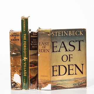 Steinbeck, John (1902-1968) Four First Edition Works. The Grapes of Wrath, New York: The Viking Press, 1939, first edition, in a later