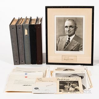 The Alfred Shepard Boote Autograph Collection. Mostly c. 1941-1946. An extensive collection of over 700 autographs on cards, letters an