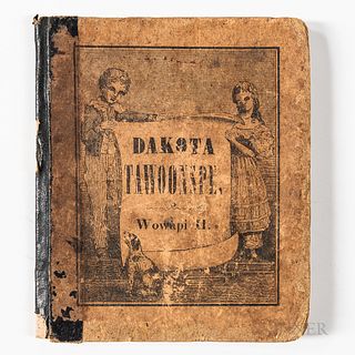 Riggs, Stephen R. (1812-1883) Dakota Tawoonspe. Wowapi II. Louisville: Morton and Griswold, [1850]. Book II of a Dakotal language lesso