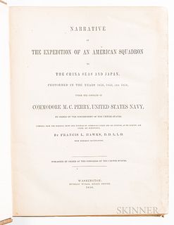 Two Works on Japanese Exploration. Hawks, Francis L. (1798-1866) Narrative of the Expedition of an American Squadron to the China Seas