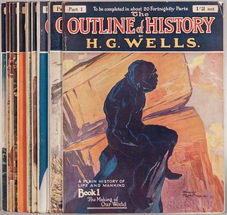 Wells, H.G. (1866-1946) The Outline of History Being a Plain History of Life and Mankind, Partial Set in Parts. London: George Newnes L
