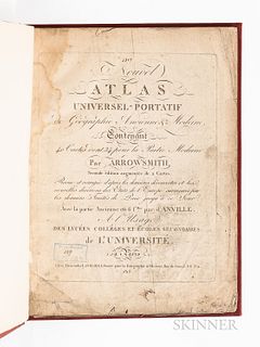 Arrowsmith, A., Nouvel Atlas Universel-Portatif de Geographie Ancienne & Moderne. Paris: Hyacinthe Langlois, 1813. Atlas book of varyin