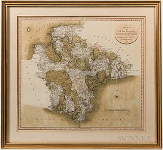 Cary, John (c. 1754-1835) A New Map of Devonshire Divided into Hundreds, Exhibiting Its Roads, Rivers, Parks, &c. London: J. Cary, 1807