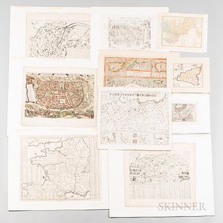 Seventy-five Maps of Europe, 1542-1890. Collection of maps of Europe, many dating to the eighteenth century or earlier, mostly bookplat
