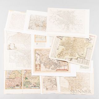 Seventy-one Maps of Europe, c. 1550-c. 1890. Mostly bookplates, including a large grouping of maps published by E. P. Williams, a numbe