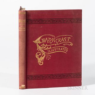 Kimball, Henrietta, D., Witchcraft Illustrated. Boston: George A. Kimball, 1892. Octavo, in publisher's red cloth with gilt stamping, s