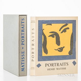 Matisse, Henry (1869-1954) Portraits Par Henri Matisse. Monte-Carlo: Andre Sauret, 1954. 4to, in dust jacket with light blue chemise an