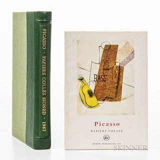 Picasso, Pablo (1881-1973), Papiers. New York: Tudor Publishing Co., 1960. Octavo book of twenty-six pages, signed and dated May 18, 19