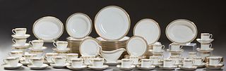 One Hundred Forty-Five Piece Porcelain Dinner Set, by Spode, in the "Golden Bracelet" pattern, originally made in 1887, consisting of 22 dinner plates