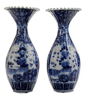 Pair Blue and White Export Porcelain