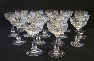 16 Signed Hawkes Finely Cut Glasses
