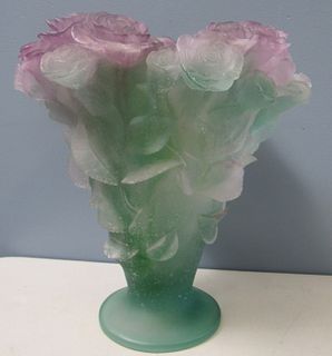 Daum France Art Glass Vase.