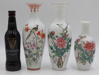 (3) Pcs. of Chinese Famille Rose Porcelain Vases.