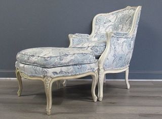 Fine Quality Louis XV Style Down Filled Chair And