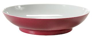 Plum-Glazed Porcelain Bowl